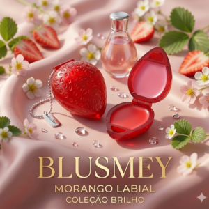 Brilho Labial Morango Blusmey